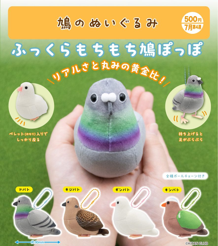 500円カプセル 鳩のぬいぐるみ (Pigeon Plush)