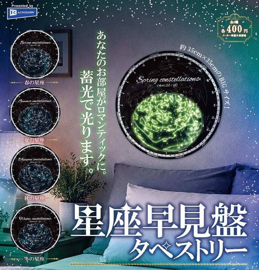 400円カプセル 星座早見盤タペストリー (Planisphere Tapestry)
