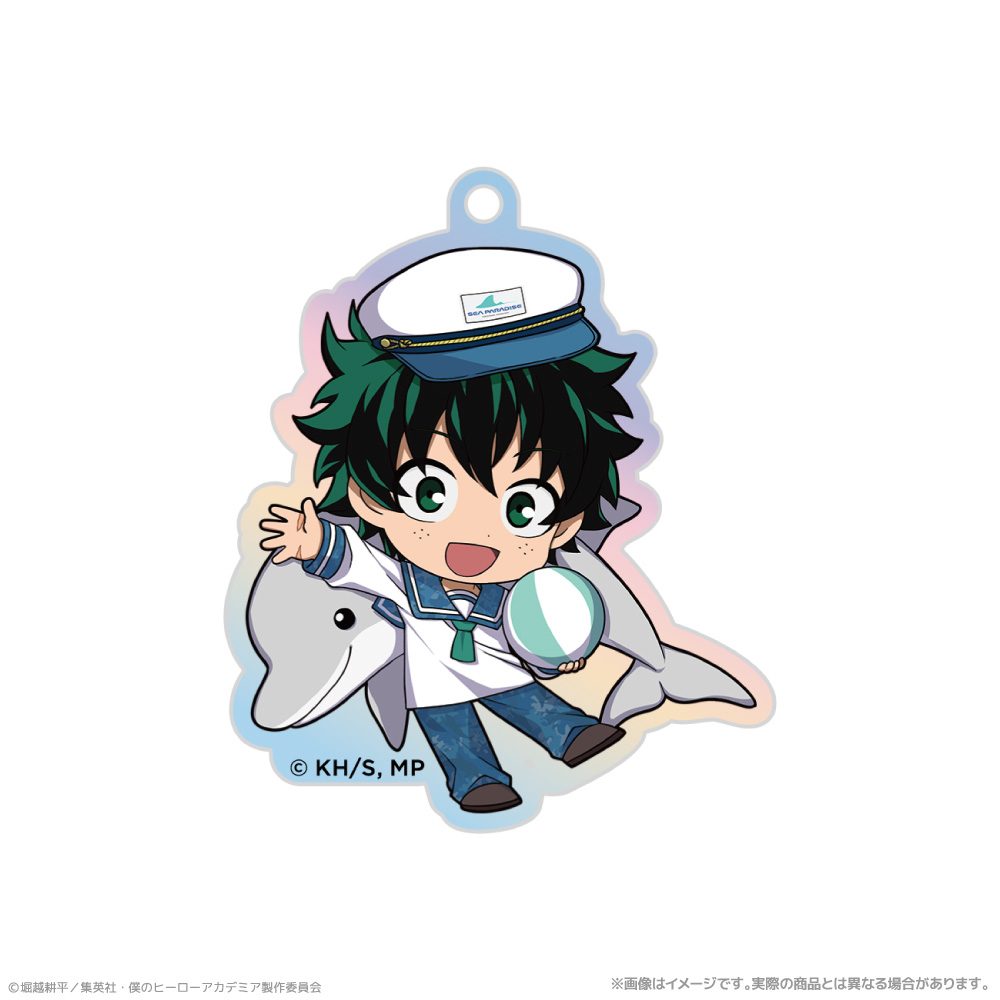 僕のヒーローアカデミア オーロラアクリルキーホルダー 緑谷出久 海の生きものたちと一緒にPLUS ULTRA ("My Hero Academia" Aurora Acrylic Key Chain Midoriya Izuku PLUS ULTRA with Sea Creatures)