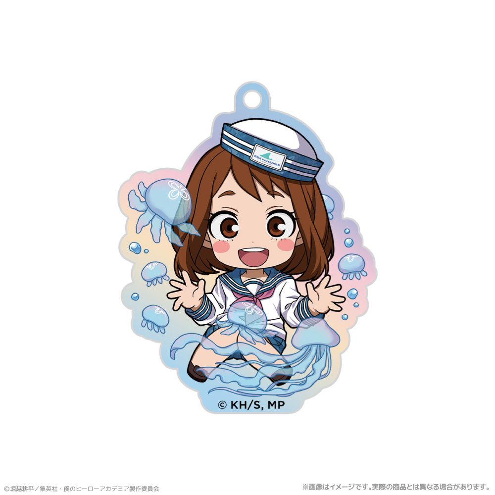 僕のヒーローアカデミア オーロラアクリルキーホルダー 麗日お茶子 海の生きものたちと一緒にPLUS ULTRA ("My Hero Academia" Aurora Acrylic Key Chain Uraraka Ochaco PLUS ULTRA with Sea Creatures)