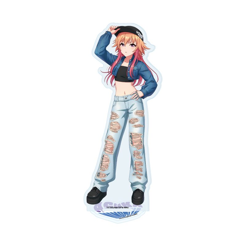 アクリルスタンド アイドルマスター シンデレラガールズ 52 二宮飛鳥 デニム風衣装Ver.(描き下ろしイラスト) (Acrylic Stand "The Idolmaster Cinderella Girls" 52 Ninomiya Asuka Denim Style Costume Ver. (Original Illustration))