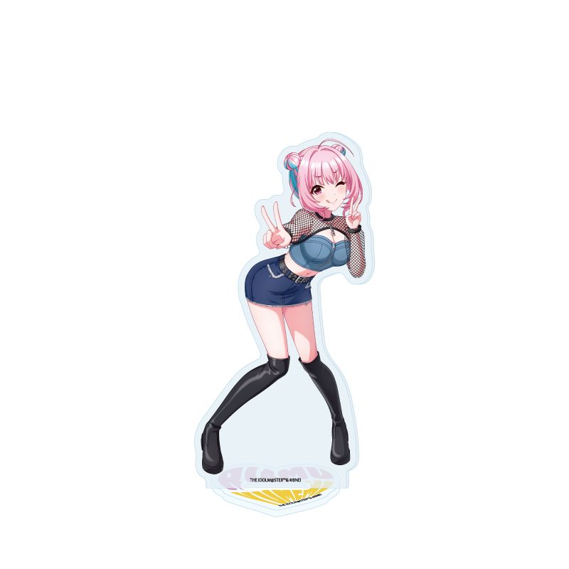 アクリルスタンド アイドルマスター シンデレラガールズ 53 夢見りあむ デニム風衣装Ver.(描き下ろしイラスト) (Acrylic Stand "The Idolmaster Cinderella Girls" 53 Yumemi Riamu Denim Style Costume Ver. (Original Illustration))