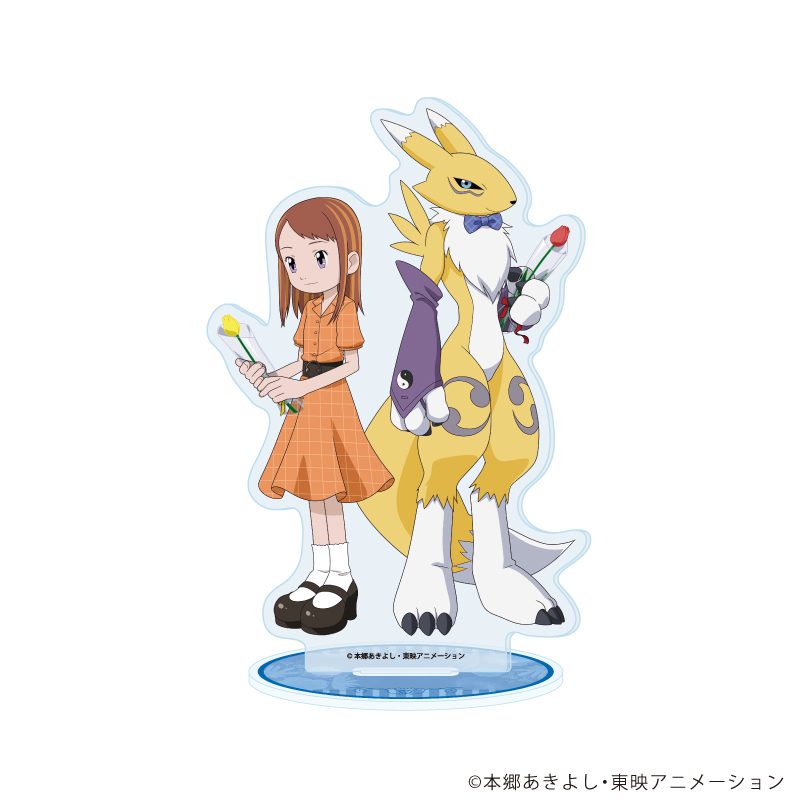 アクリルスタンド デジモンテイマーズ 13 ルキ&レナモン お祝いVer.(描き下ろしイラスト) (Acrylic Stand "Digimon Tamers" 13 Rika (Ruki) & Renamon Celebration Ver. (Original Illustration))