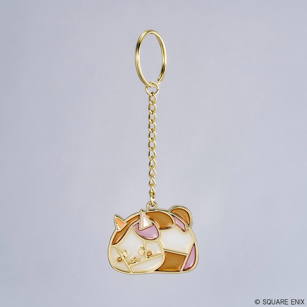 ファイナルファンタジーXIV ステンドグラス風キーホルダー ファットキャット ("Final Fantasy XIV" Stained Glass Style Key Chain Fat Cat)