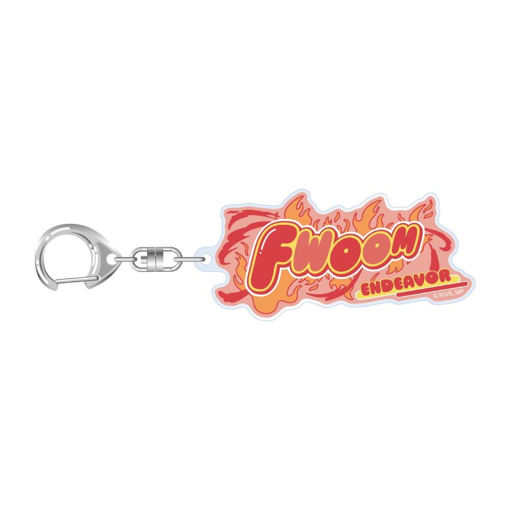 僕のヒーローアカデミア 10周年記念 擬音アクリルキーホルダー エンデヴァー ("My Hero Academia" 10th Anniversary Onomatopoeia Acrylic Key Chain Endeavor)