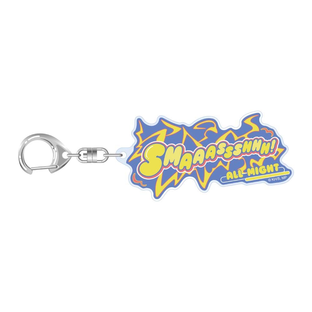 僕のヒーローアカデミア 10周年記念 擬音アクリルキーホルダー オールマイト ("My Hero Academia" 10th Anniversary Onomatopoeia Acrylic Key Chain All Might)