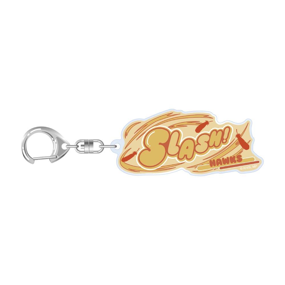僕のヒーローアカデミア 10周年記念 擬音アクリルキーホルダー ホークス ("My Hero Academia" 10th Anniversary Onomatopoeia Acrylic Key Chain Hawks)