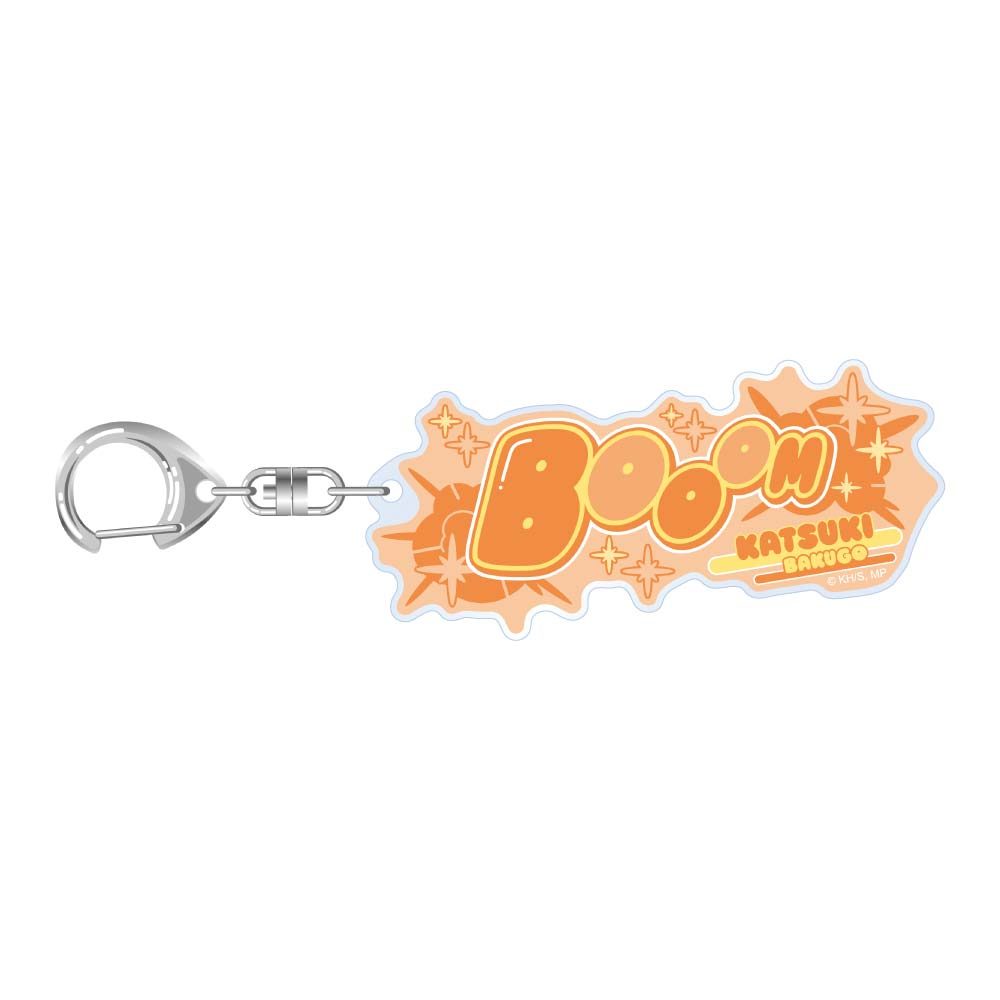 僕のヒーローアカデミア 10周年記念 擬音アクリルキーホルダー 爆豪勝己 ("My Hero Academia" 10th Anniversary Onomatopoeia Acrylic Key Chain Bakugo Katsuki)