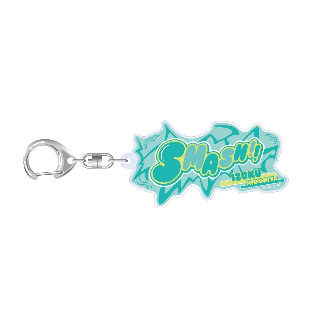 僕のヒーローアカデミア 10周年記念 擬音アクリルキーホルダー 緑谷出久 ("My Hero Academia" 10th Anniversary Onomatopoeia Acrylic Key Chain Midoriya Izuku)