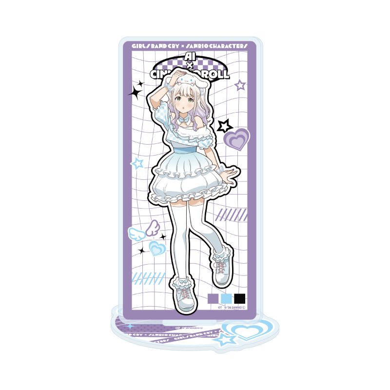アクリルスタンド ガールズバンドクライ×サンリオキャラクターズ 18 アイ×シナモロール(コラボイラスト) (Acrylic Stand "Girls Band Cry" x Sanrio Characters 18 Ai x Cinnamoroll (Collaboration Illustration))