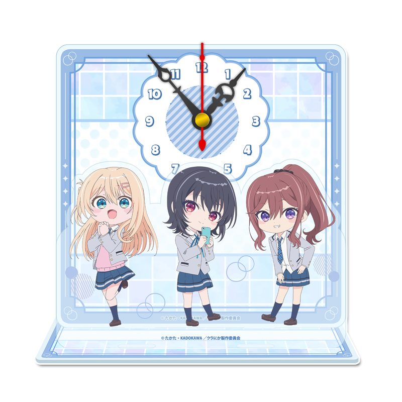 クラスで2番目に可愛い女の子と友だちになった ミニアクリル置時計 ("I Made Friends with the Second Prettiest Girl in My Class" Mini Acrylic Clock)