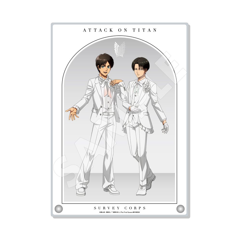 進撃の巨人 アクリルボード 02 エレン・リヴァイ(White) ("Attack on Titan" Acrylic Board 02 Eren & Levi (White))