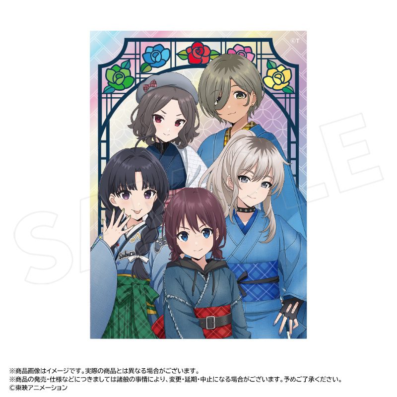 ガールズバンドクライ 描き下ろし和装デニムVer. オーロラアクリルブロック A 集合 ("Girls Band Cry" Original Illustration Kimono Denim Ver. Aurora Acrylic Block A Group)