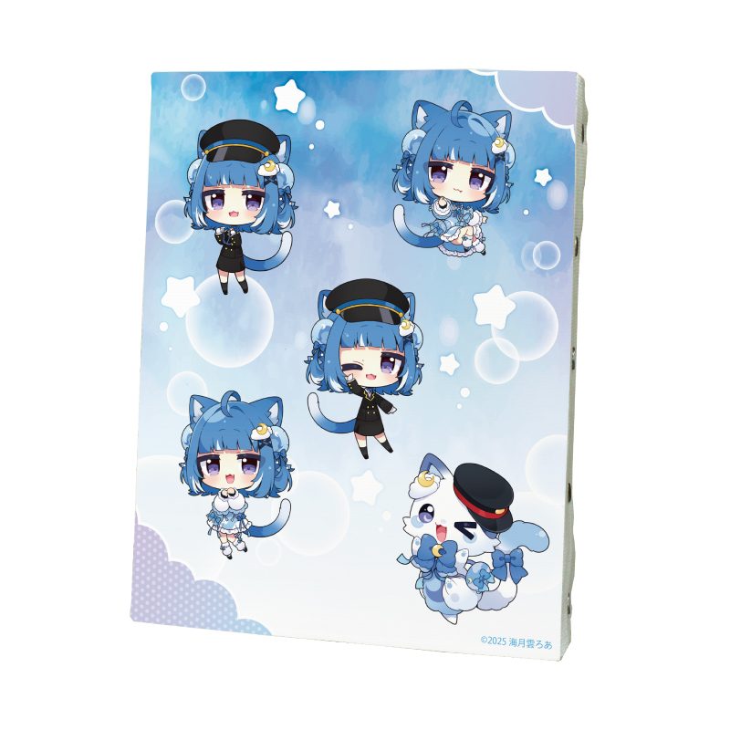 キャンバスボード 海月雲ろあ 02 集合デザイン(描き下ろしイラスト) (Canvas Board Kurageu Roa 02 Group Design (Original Illustration))