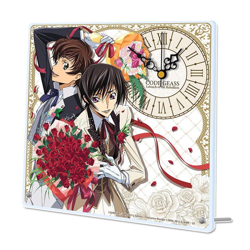 コードギアス 反逆のルルーシュ アクリル置時計 ルルーシュ&スザク ("Code Geass Lelouch of the Rebellion" Acrylic Clock Lelouch & Suzaku)