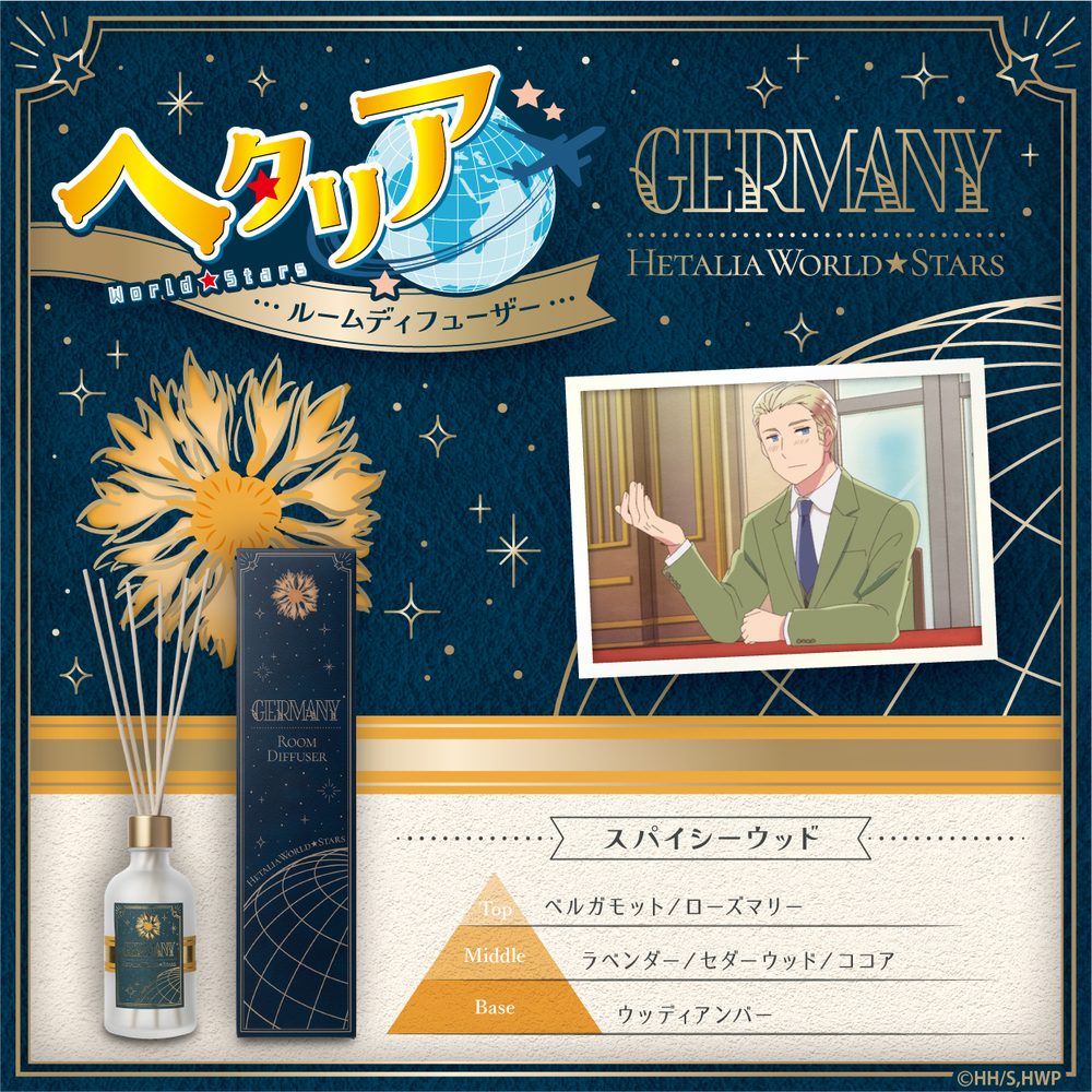 ヘタリア World☆Stars ルームディフューザー ドイツ-スパイシーウッド- ("Hetalia World Stars" Room Diffuser Germany -Spicy Wood-)