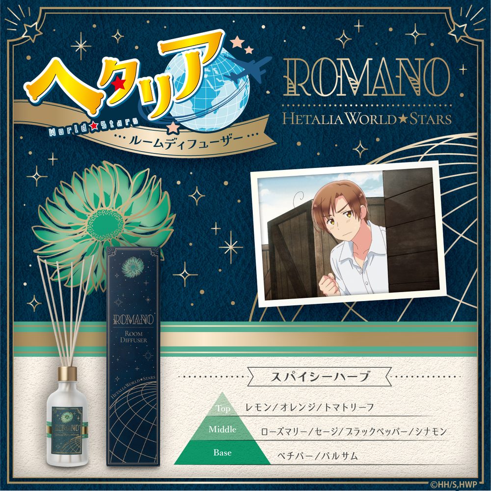 ヘタリア World☆Stars ルームディフューザー ロマーノ-スパイシーハーブ- ("Hetalia World Stars" Room Diffuser Romano -Spicy Herb-)