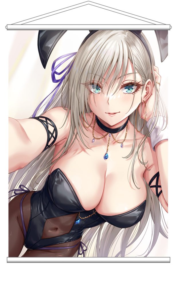 HOBBYOTAKU Sakiyamama Bunnys 銀髪バニー B3タペストリー (HOBBYOTAKU SAKIYAMAMA BUNNYS SILVER-HAIRED BUNNY B3 TAPESTRY)