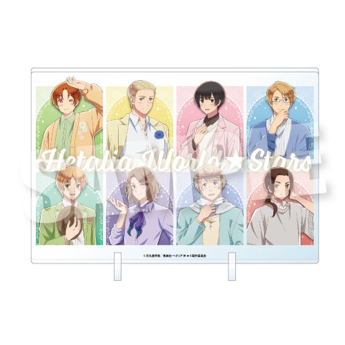 ヘタリア World☆Stars アクリルビジュアルボード パステルフラワーコーデVer. ("Hetalia World Stars" Acrylic Visual Board Pastel Flower Outfit Ver.)