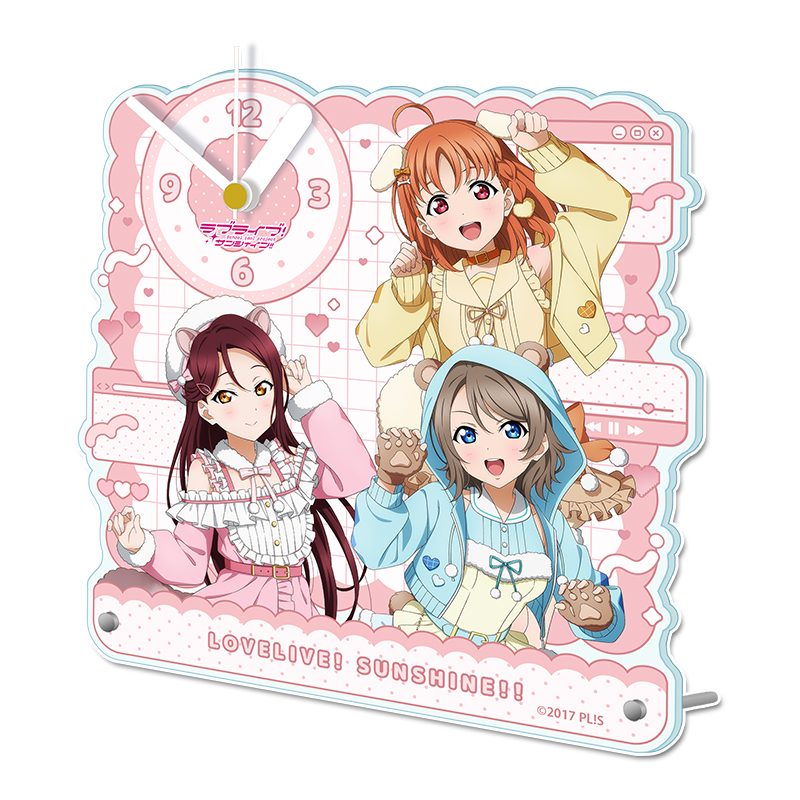 ラブライブ!サンシャイン!! 描き下ろしアクリル置時計 2年生 アニマル衣装 ("Love Live! Sunshine!!" Original Illustration Acrylic Clock Second-year Student Animal Costume)
