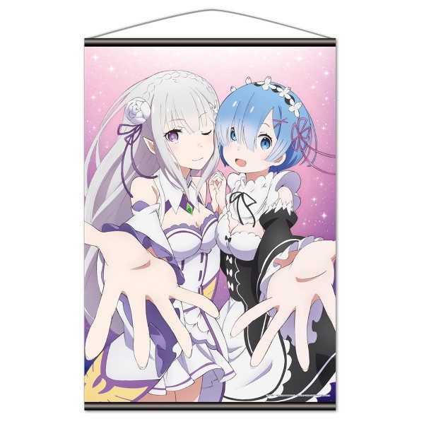 Re:ゼロから始める異世界生活 B2タペストリー エミリア&レム Ver.1 ("Re:Zero kara Hajimeru Isekai Seikatsu" B2 Tapestry Emilia & Rem Ver. 1)