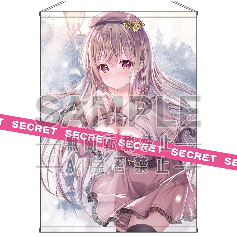 TwinBox描き下ろし 冬のハプニングデート前田栞 X-RATEDタペストリーB1 (TwinBox Original Illustration Winter Happening Date Maeda Shiori X-rated Tapestry B1)