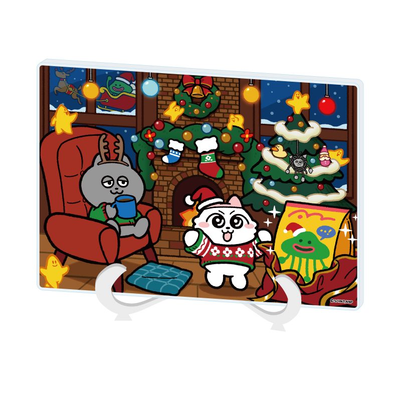 アクリルアートボード A5サイズ ンめねこ 01 暖炉Ver.(描き下ろしイラスト) (Acrylic Art Board A5 Size "Nmeneko" 01 Fireplace Ver. (Original Illustration))