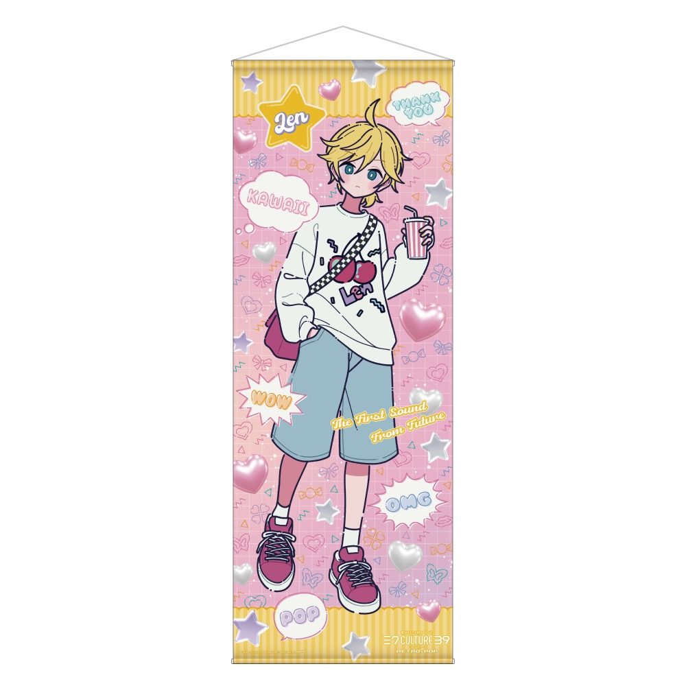 39Culture 2025 POP 等身大タペストリー 鏡音レン (39Culture 2025 POP Life-size Tapestry Kagamine Len)