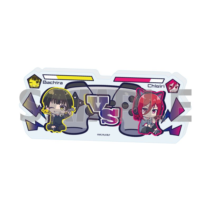 アクリルブロック ブルーロック 33 蜂楽廻&千切豹馬 ゲーム実況Ver.(ミニキャライラスト) (Acrylic Block "Blue Lock" 33 Bachira Meguru & Chigiri Hyoma Game Commentary Ver. (Mini Character Illustration))