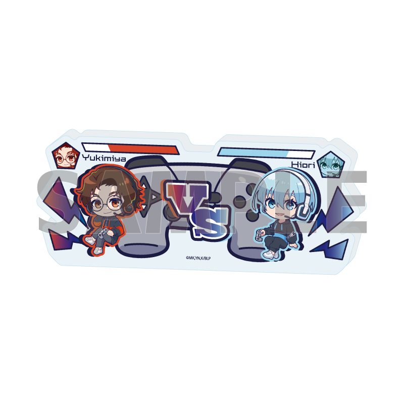 アクリルブロック ブルーロック 34 雪宮剣優&氷織羊 ゲーム実況Ver.(ミニキャライラスト) (Acrylic Block "Blue Lock" 34 Yukimiya Kenyu & Hiori Yo Game Commentary Ver. (Mini Character Illustration))