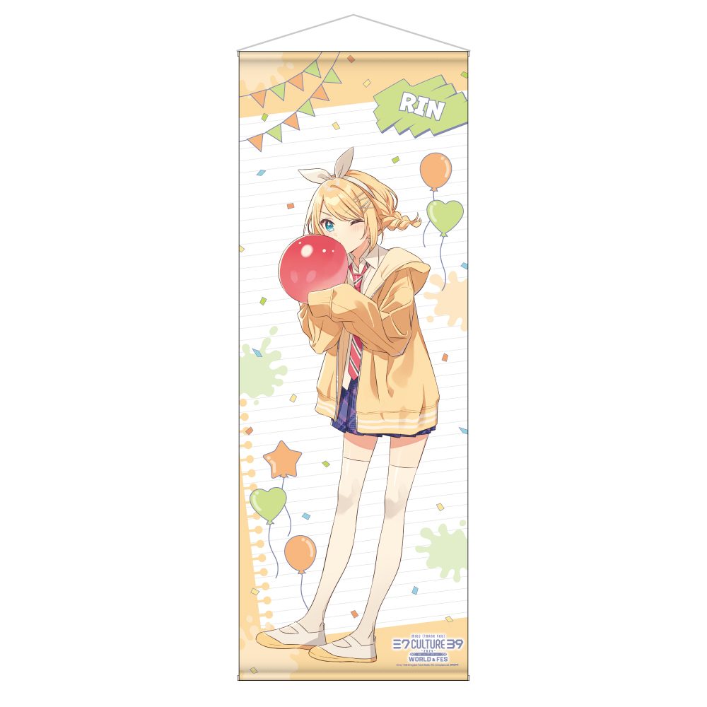 39Culture 2024 EXTRA FES 等身大タペストリー 鏡音リン (39Culture 2024 EXTRA FES Life-size Tapestry Kagamine Rin)