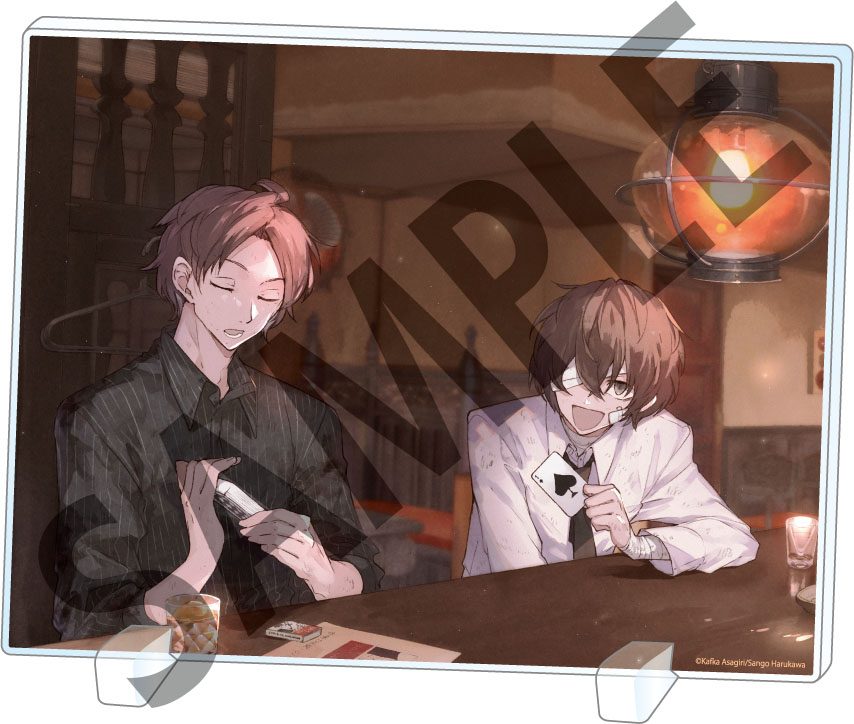 文豪ストレイドッグス 太宰を拾った日 アクリルパネル 太宰治&織田作之助 ("Bungo Stray Dogs: The Day I Picked Up Dazai" Acrylic Panel Dazai Osamu & Oda Sakunosuke)