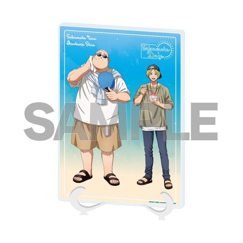 アクリルアートボード A5サイズ SAKAMOTO DAYS 17 坂本太郎&朝倉シン 夏私服Ver.(描き下ろしイラスト) (Acrylic Art Board A5 Size "Sakamoto Days" 17 Sakamoto Taro & Asakura Shin Summer Casual Outfit Ver. (Original Illustration))
