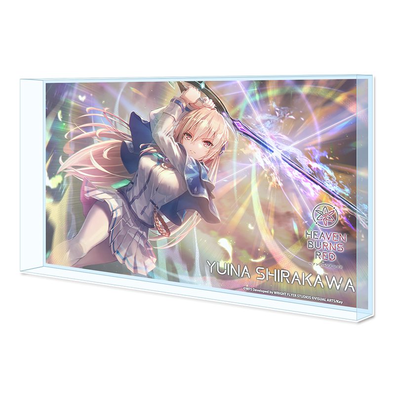 ヘブンバーンズレッド BIGアクリルブロック 白河ユイナ ("Heaven Burns Red" Big Acrylic Block Shirakawa Yuina)