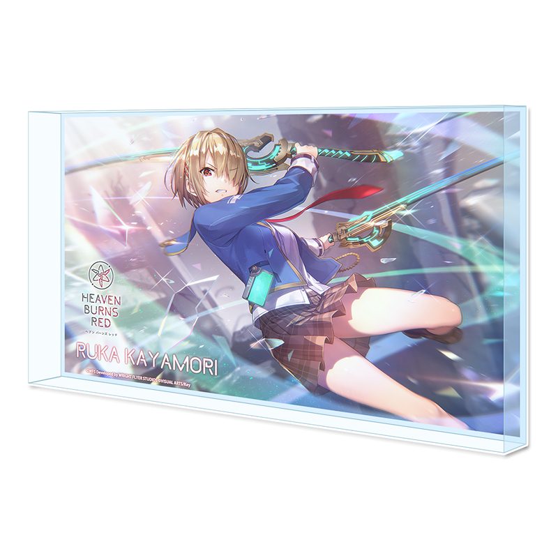 ヘブンバーンズレッド BIGアクリルブロック 茅森月歌 ("Heaven Burns Red" Big Acrylic Block Kayamori Ruka)