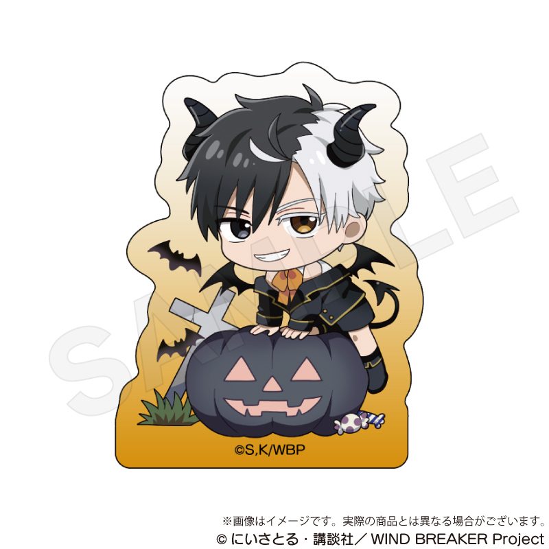 WIND BREAKER アクリルブロック ブラックハロウィンVer. 桜遥 ("Wind Breaker" Acrylic Block Black Halloween Ver. Sakura Haruka)