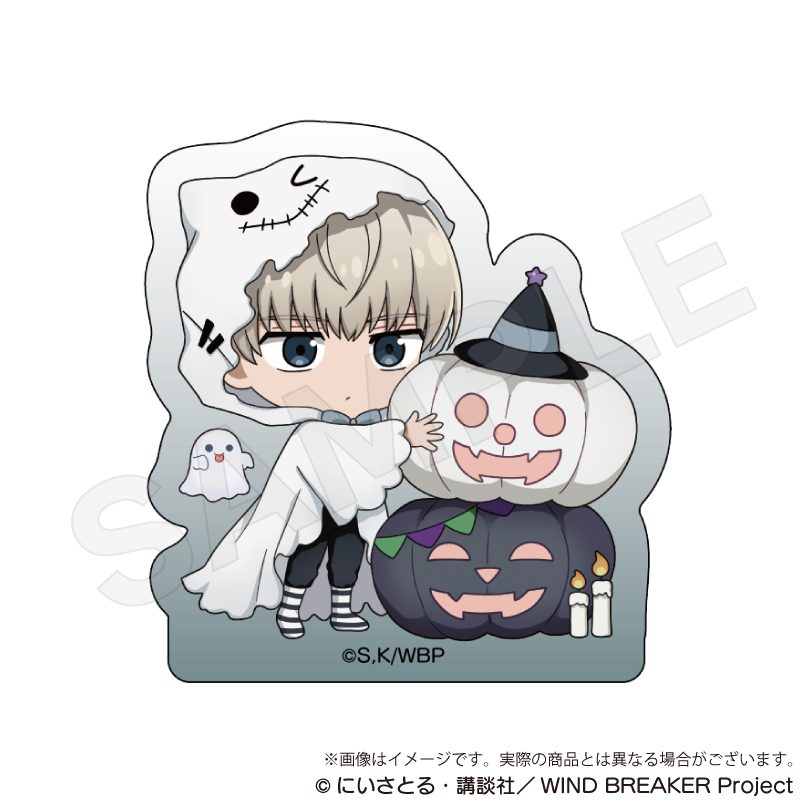 WIND BREAKER アクリルブロック ブラックハロウィンVer. 梶蓮 ("Wind Breaker" Acrylic Block Black Halloween Ver. Kaji Ren)