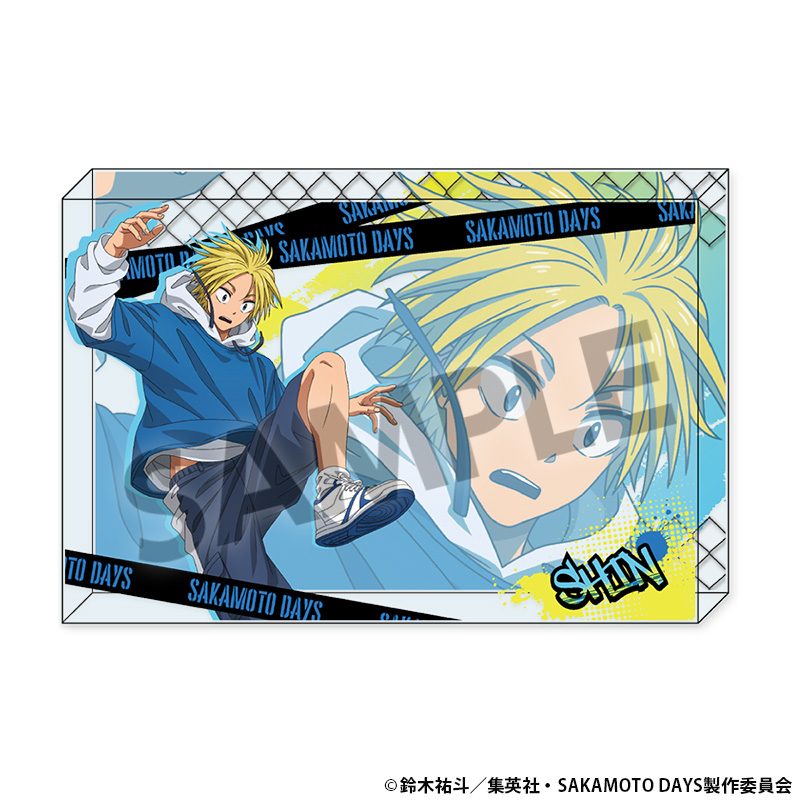 SAKAMOTO DAYS 描き下ろしアクリルブロック 朝倉シン パルクールVer. ("Sakamoto Days" Original Illustration Acrylic Block Asakura Shin Parkour Ver.)