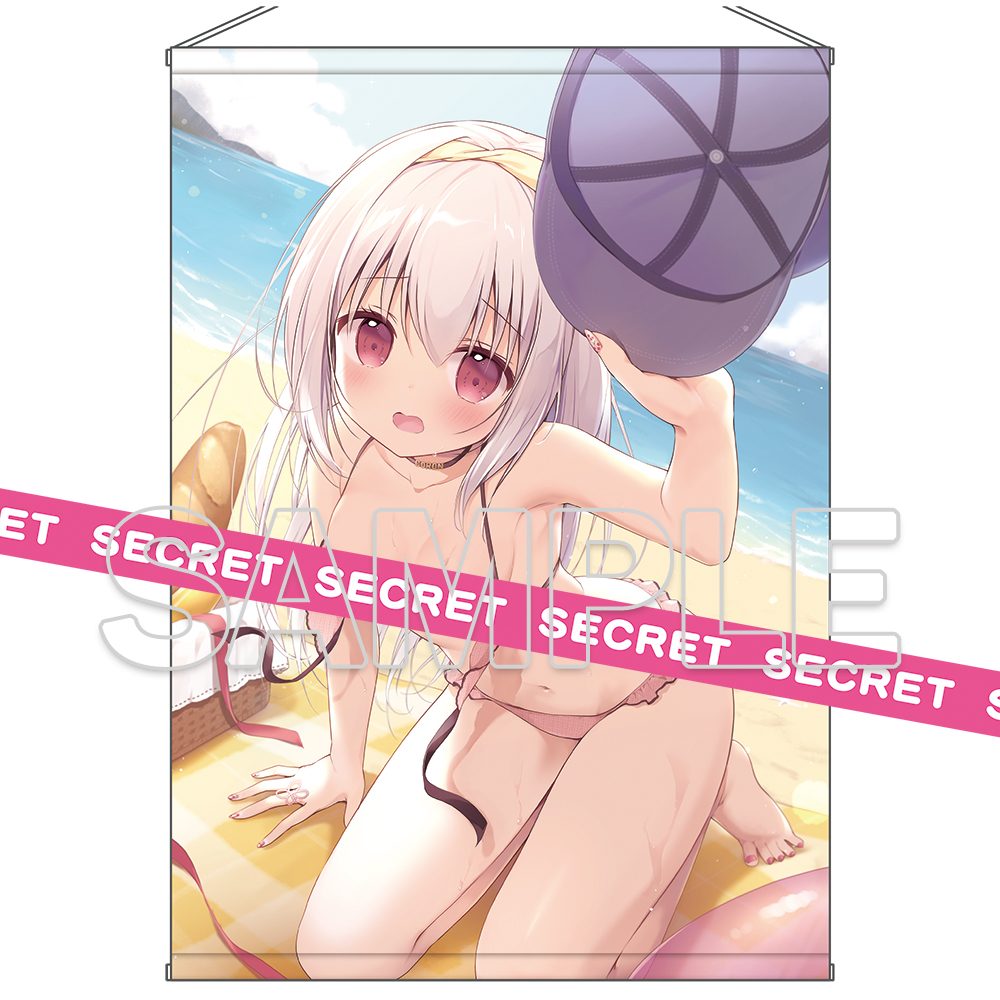 宮坂なこ描き下ろし ころんちゃん砂浜で二人きりデート X-RATEDタペストリー B1 (Naco Miyasaka Original Illustration Koron-chan Sunahama de Futarikiri Date X-rated Tapestry B1)