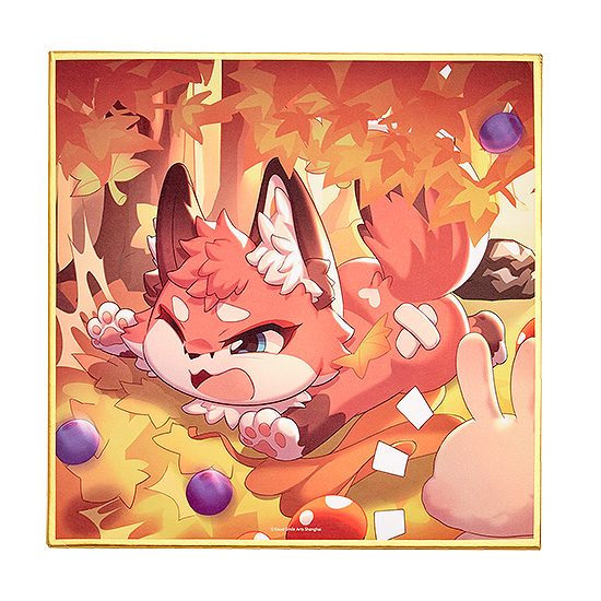 FLUFFY LAND 色紙 転げる (FLUFFY LAND Shikishi Falling)