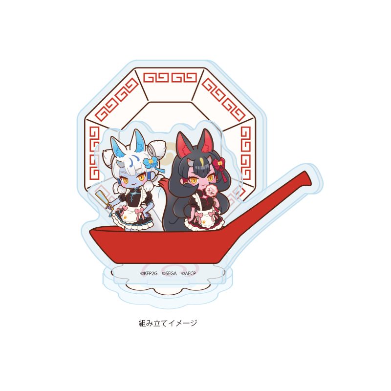 アクリルスタンドプレート けものフレンズ3 06 ギンカク&キンカク(POP Artイラスト) (Acrylic Stand Plate "Kemono Friends 3" 06 Silver Horned King & Golden Horned King (Pop Art Illustration))
