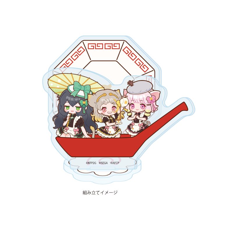 アクリルスタンドプレート けものフレンズ3 07 サゴジョウ&チョハッカイ&ソンゴクウ(POP Artイラスト) (Acrylic Stand Plate "Kemono Friends 3" 07 Sha Wujing & Zhu Bajie & Sun Wukong (Pop Art Illustration))
