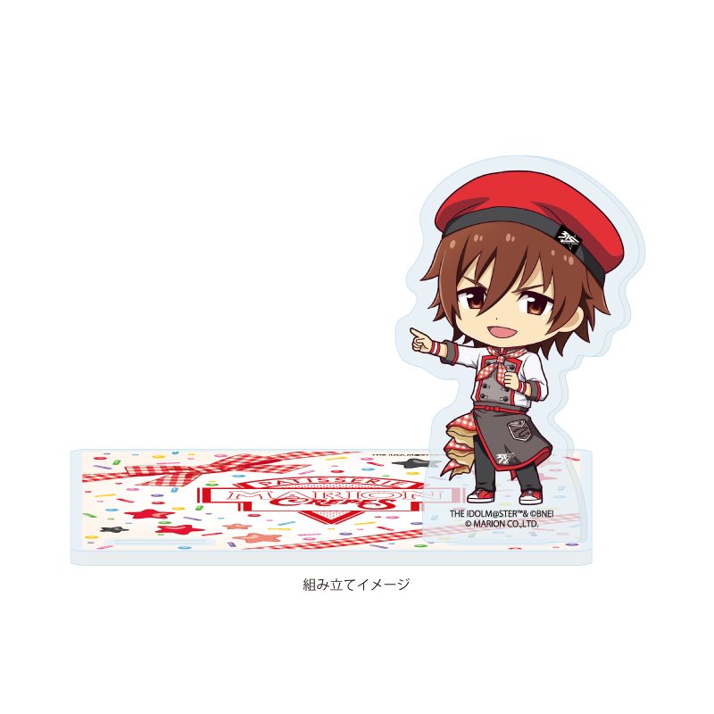 アクリルコースタースタンド アイドルマスター SideM 01 天ヶ瀬冬馬 クレープ屋Ver.(ミニキャライラスト) (Acrylic Coaster Stand "The Idolmaster SideM" 01 Amagase Toma Crape Shop Ver. (Mini Character Illustration))