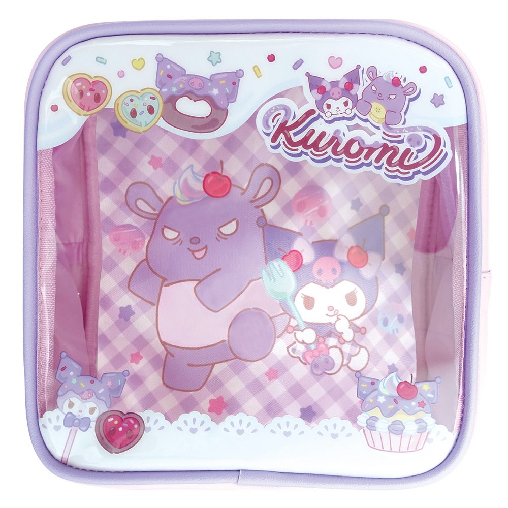 サンリオキャラクターズ Fancy Snacks & Sweets ウィンドウポーチ クロミ 8203-639 (Sanrio Characters Fancy Snacks & Sweets Window Pouch Kuromi 8203-639)