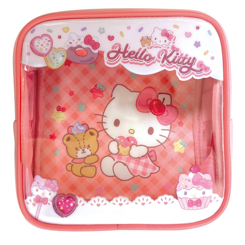 サンリオキャラクターズ Fancy Snacks & Sweets ウィンドウポーチ ハローキティ 8203-636 (Sanrio Characters Fancy Snacks & Sweets Window Pouch Hello Kitty 8203-636)