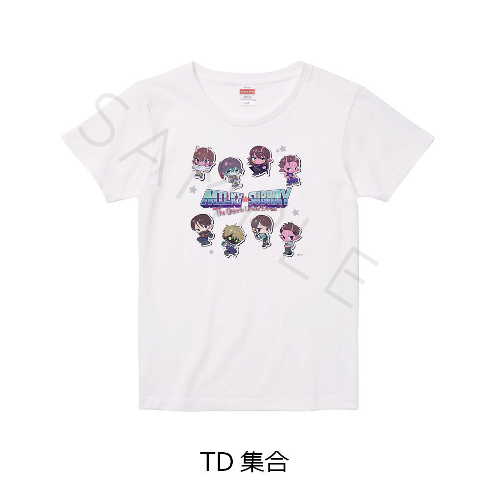 銀河特急 ミルキー☆サブウェイ Tシャツ ちぽっけ TD 集合 ホワイト Mサイズ ("MILKY SUBWAY THE GALACTIC LIMITED EXPRESS" T-shirt Chipokke TD Group White (M Size))