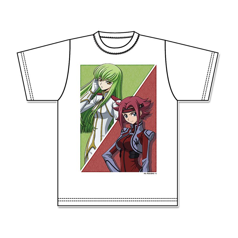 コードギアス 反逆のルルーシュ グラフィックTシャツ C.C.&カレン ("Code Geass Lelouch of the Rebellion" Graphic T-shirt C.C. & Kallen)