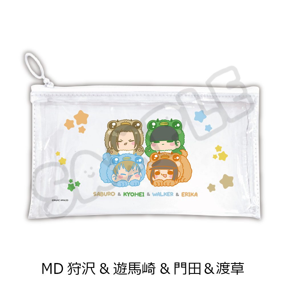 デュラララ!!×2 フラットクリアポーチ MD 狩沢&遊馬崎&門田&渡草 ("Durarara!!x2" Flat Clear Pouch MD Karisawa & Yumasaki & Kadota & Togusa)