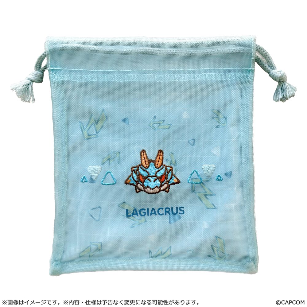モンスターハンター モンでふぉ メッシュ巾着ポーチ ラギアクルス ("Monster Hunter" MonDefo Mesh Kinchaku Pouch Lagiacrus)