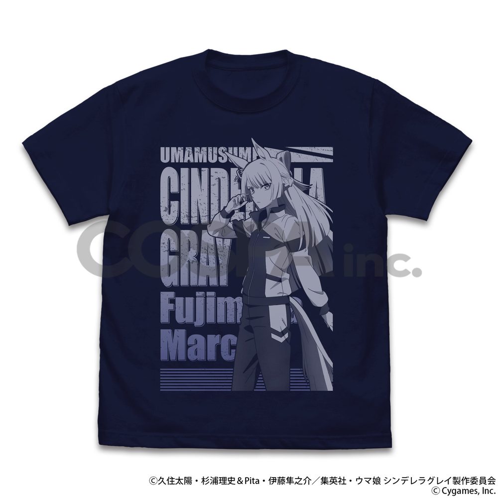 ウマ娘 シンデレラグレイ フジマサマーチ Tシャツ ネイビー S ("Uma Musume Cinderella Gray" Fujimasa March T-shirt Navy (S Size))